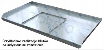 Столешница из нержавеющей стали с краями - крышка стола