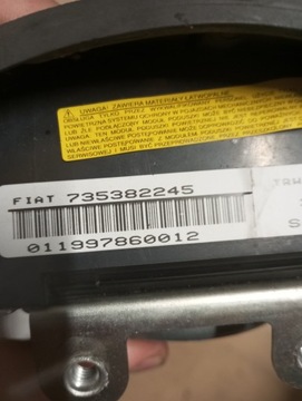 FIAT SEICENTO ULOŽENÍ ŘIDIČE AIRBAG 735382245 EVROPA