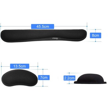 Набор эргономичных гелевых ковриков для мыши Strado на запястье.