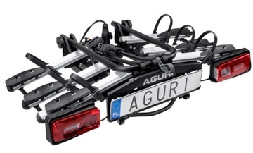 Aguri Krab 3 Silver HAK Велосипедное крепление для 3 велосипедов, наклоняемое, складное