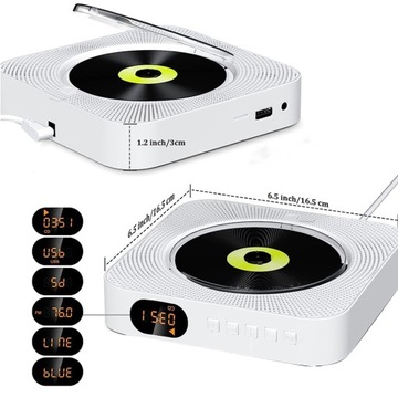 ПОРТАТИВНЫЙ CD-ПЛЕЕР BLUETOOTH ДИНАМИК FM-РАДИОПРИВОД ДЛЯ ПК НОУТБУК