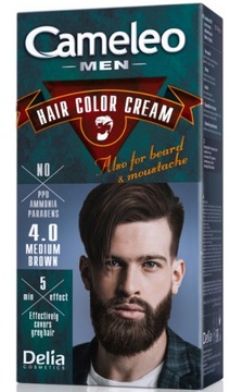 DELIA CAMELEO MEN FARBA DO BRODY WĄSÓW 4.0 ś.brąz