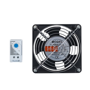 WENTYLATOR 230 V 120x120 Z TERMOSTATEM DO SZAFY RACK LUB SZAFY STEROWNICZEJ