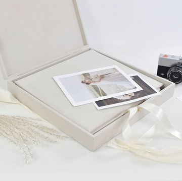 ALBUM WELUROWY na zdjęcia + OPAKOWANIE Z grawerem ŚLUB pamiątka prezent