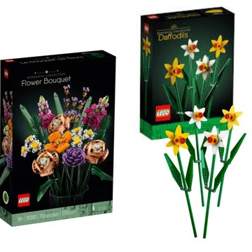 ZESTAW 2 LEGO CREATOR EXPERT BUKIET KWIATÓW 10280 +LEGO ICONS 40646 ŻONKILE