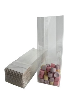 ЦЕЛЛОФАНОВЫЙ ПАКЕТ С ДНОМ + ЗАЖИМЫ 50 шт 20х7х4см
