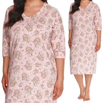 Duża Koszula Nocna BAWEŁNIANA 2XL XXL 48 50 SIZE PLUS POLSKA MARKA TARO