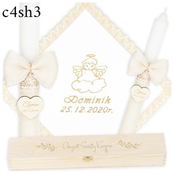 Деревянная шкатулка СВЕЧА И КРЕЩЕНИЕ - ПОДЕЛКА КРЕЩЕНИЕ И СВЕЧА