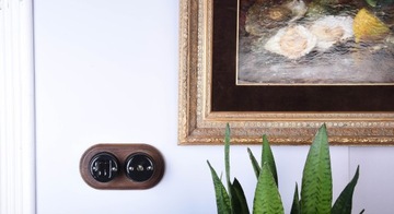 РОЗЕТКА НАКЛАДНАЯ КЕРАМИЧЕСКАЯ РЕТРО LOFT 2xUSB