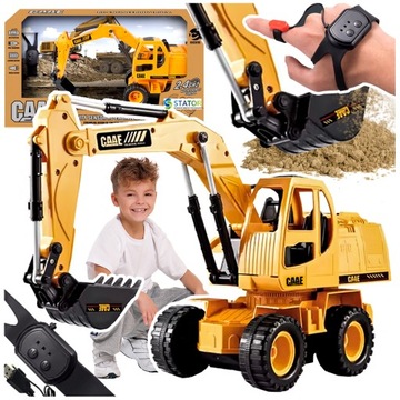 KOPARKA R/C ZABAWKA DLA DZIECI ZDALNIE STEROWANA GESTEM RĘKI RUCHOMA ŁYŻKA