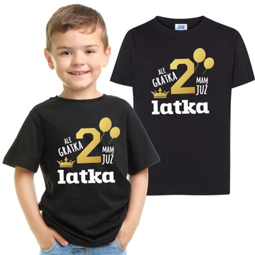 KOSZULKA T-SHIRT NA 2 URODZINY Z IMIENIEM WIEK 98