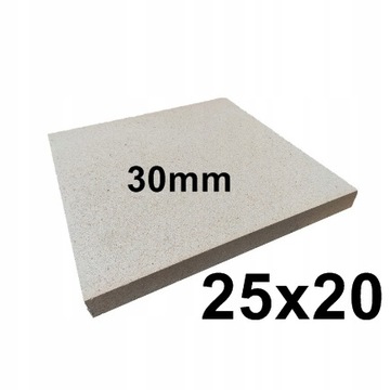 Płyta beton szamotowy szamot do kominka pieca 25x20cm 30mm