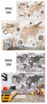 3D фотообои для детей на заказ, карта мира,