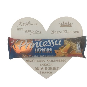 Upominek na Dzień Kobiet prezent serce , princessa szkoła, przedszkole