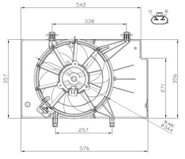 VENTILÁTOR CHLADIČŮ 47957 NRF FORD B-MAX