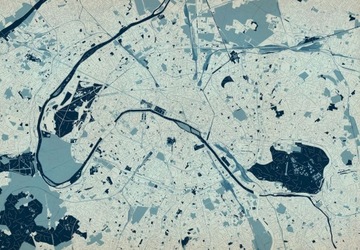 Fototapeta do sypialni Paryż mapa 366x254 cm XXL