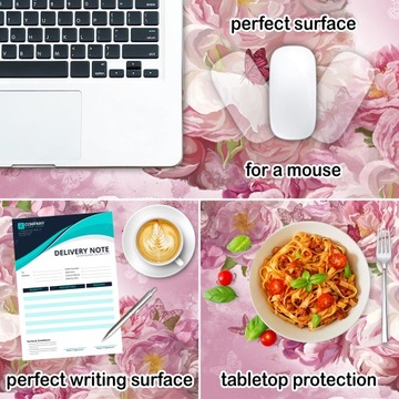 Mata ochronna na biurko 90x45 kwiaty róż