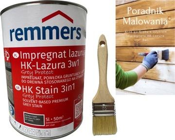 Remmers IMPREGNAT do elewacji HK LASUR LAZURA 3w1 5L ANTRACYTOWY 2293