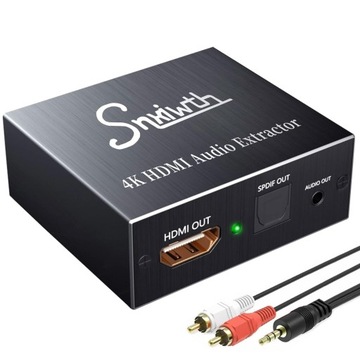 Konwerter DAC HDMI do HDMI +audio ARC Ekstraktor PS4 Blu-ray DVD Xbox TV PC