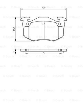 ЗАДНИЕ ТОРМОЗНЫЕ КОЛОДКИ BOSCH 0 986 460 970