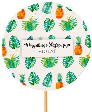 Topper Okrągły do Bukietu*WSZYSTKIEGO NAJLEPSZEGO*