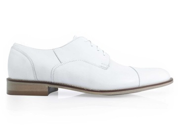 Białe wizytowe buty męskie Obuwie MODINI T150 43