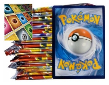 KARTY ZESTAW KOLEKCJONERSKI 160 SZTUK 3 ORYGINALNE KARTY POKEMON ENERGIA