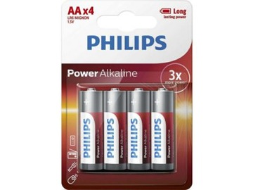 BATERIA BATERIE PHILIPS ALKALINE LR06 AA 4 SZT
