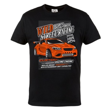 KOSZULKA MOTORYZACYJNA WYŚCIGI ULICZNE DRIFTING