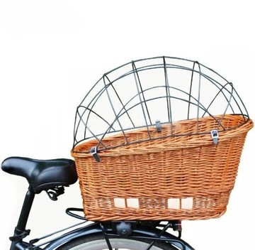 ПЛЕТЕНАЯ ТРАНСПОРТНАЯ КОРЗИНА ДЛЯ СОБАК, НАТУРАЛЬНАЯ КОРЗИНА ДЛЯ ВЕЛОСИПЕДА