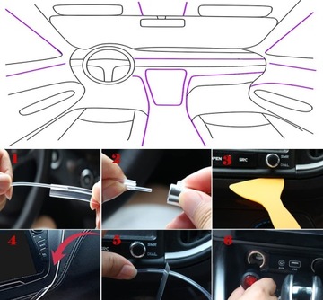 6M EL WIRE ВОЛОКОННО-ОПТИЧЕСКИЙ ОКРУЖАЮЩИЙ СВЕТОДИОД RGB SMART APP