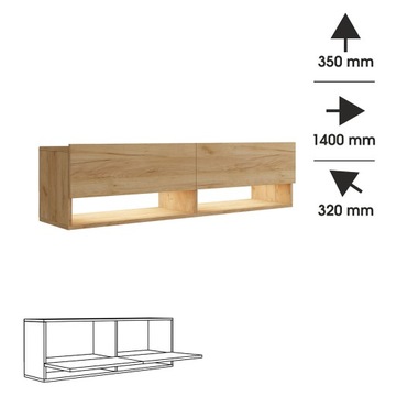 ПРЕМИУМ стенка, тумба под ТВ и полки для гостиной