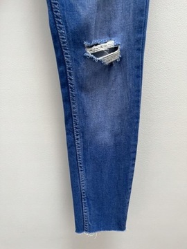 Bershka spodnie dziury JEANS rurki 36 S