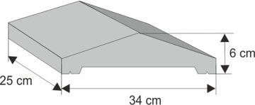 Блок заборный, 85х25х15, графит и белый
