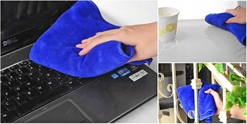 5x ПОЛОТЕНЦЕ ИЗ МИКРОФИБРЫ ДЛЯ МЫТЬЯ И СУШКИ АВТОМОБИЛЕЙ 300г 30см СИНИЙ