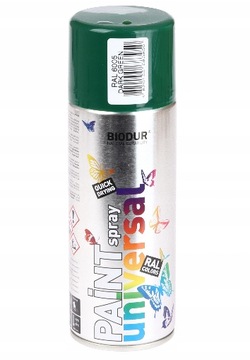 BIODUR FARBA SPRAY 400ML CIEMNO ZIELONY RAL 6005