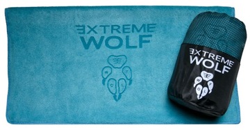 Ręcznik sportowy szybkoschnący Extreme Wolf 100 x 50 cm, turkusowy
