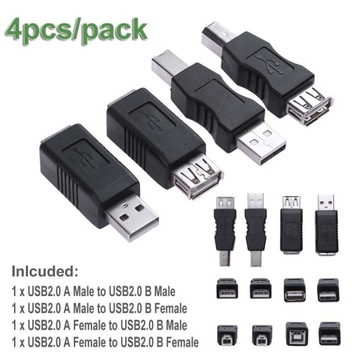 16 шт. Универсальный адаптер USB 2.0 USB-переходник «папа-мама» Micro USB Converter