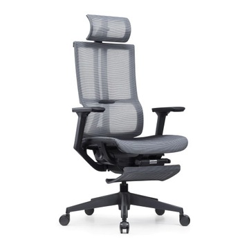 Ergonomiczny fotel biuro zdrowy kręgosłup podnóżek