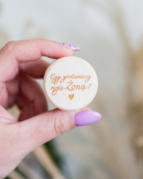 Шкатулка для обручальных колец ТЫ БУДЕШЬ МОЕЙ ЖЕНОЙ? зеленый мох