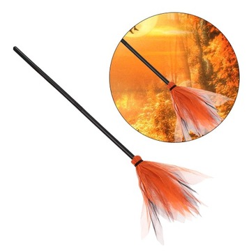 Волшебная метла, летающее фетровое рождественское украшение для детей, оранжевая ведьминская метла