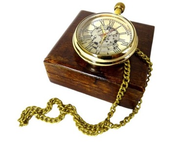 Zegarek mechaniczny retro w pudełku drewnianym - WDM229/2