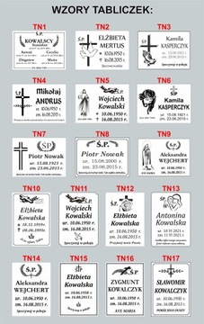 Tablica na grób Grawer Tabliczka nagrobna 29x21 cm