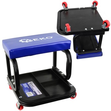 РАБОЧИЙ СТУЛ С ПОЛКОЙ ДЛЯ ИНСТРУМЕНТОВ СИДЕНЬЕ НА КОЛЕСАХ GEKO