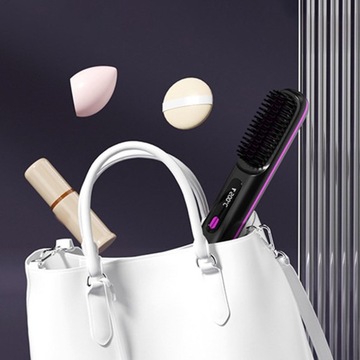 Bezprzewodowa prostownica do włosów Zasilana przez USB Wielofunkcyjna ładowarka USB, czarna