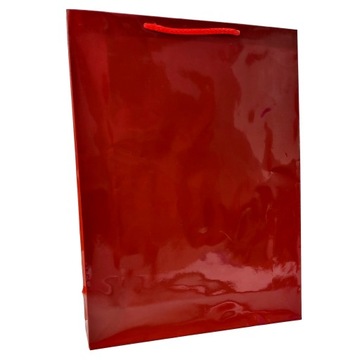 torby papierowe laminowane BORDO na prezent 30x9x40 cm 10 szt torebki