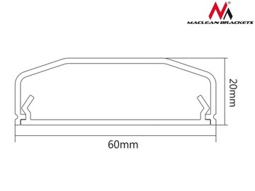 MC-695 W 43000 Лента маскировочная для кабеля 60х20х750мм пластиковая система