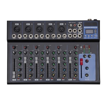 7-kanałowy Live Audio USB bluetooth Mixer Audio DJ pokaz muzyczny.