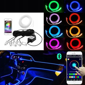 АВТОМОБИЛЬНОЕ ОСВЕЩЕНИЕ ИНТЕРЬЕР АВТОМОБИЛЯ RGB СВЕТОДИОДНАЯ ЛЕНТА