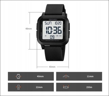 SKMEI Zegarek męski elektroniczny - 5 kolorów